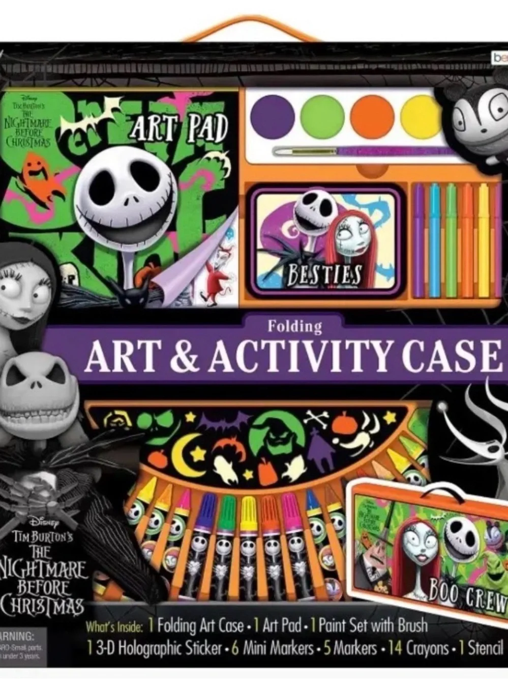 Disney The Nightmare Before Christmas Folding Art & Activity Case - Multi
